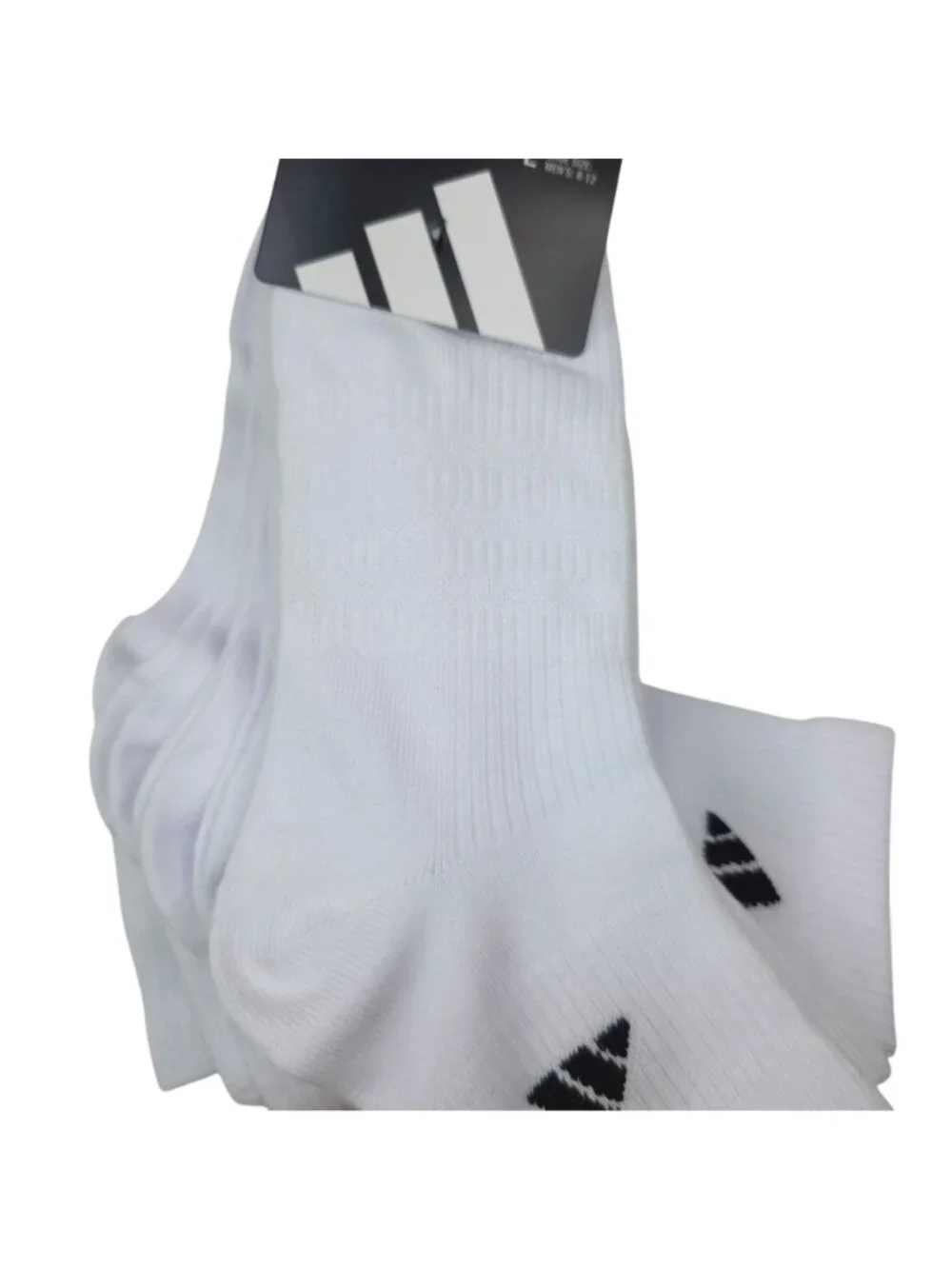 Adidas Mens Superlite ClimaCool Quarter Socks 6-Pack Arch Compression White